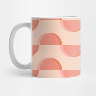 Mid-century Orange Semicircles Mug